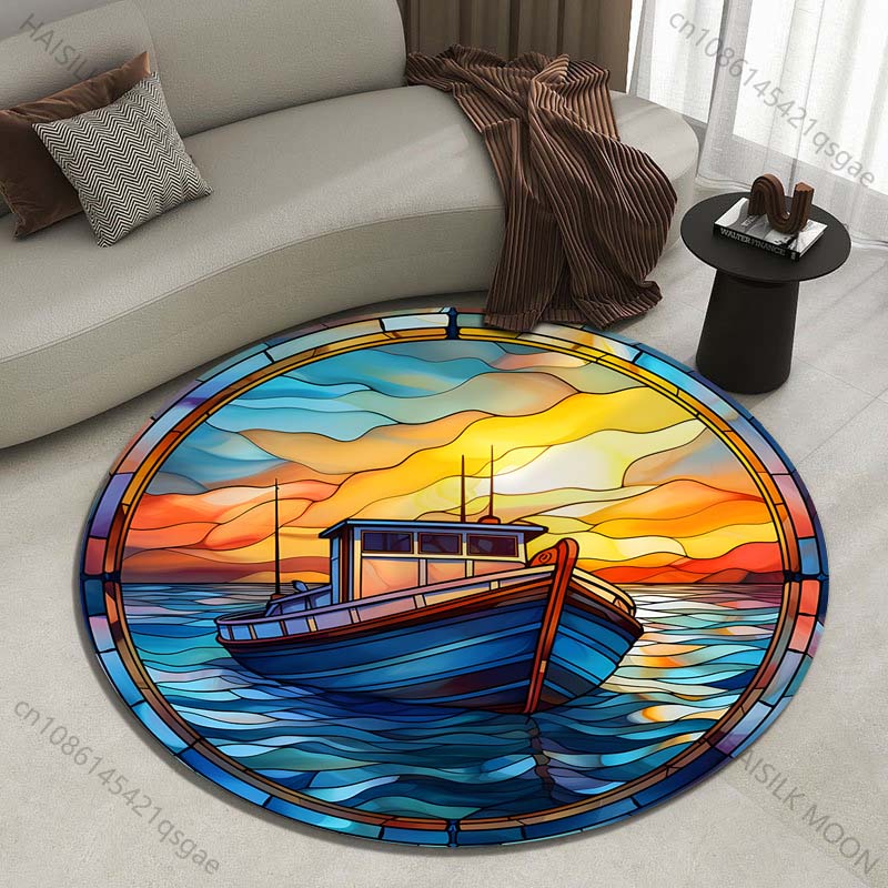 Круглый декоративный ковер с п – обзор и цена Commercial Glass Printing
