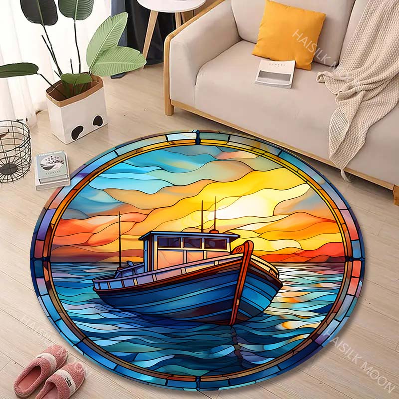 Круглый декоративный ковер с п – обзор и цена Commercial Glass Printing